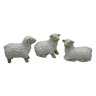 Ornamentos de animais de cerâmica fazenda estátua ovelhas
